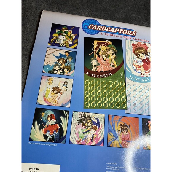 Vintage 2002 Cardcaptors Anime Calendar Rare Unique Art Tv Show Series USED - Picture 5 of 7